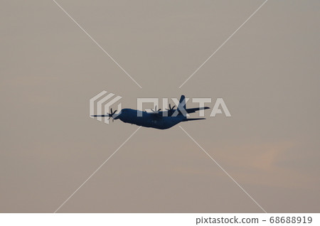 C-130 Hercules training at Yokota Air Base during the evening 68688919