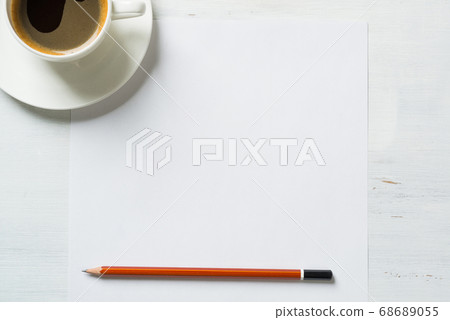 Coffee with notepad and pen Coffee with notepad and pen 68689055