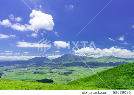 攝於阿蘇國家公園大館房 照片素材 圖片 圖庫