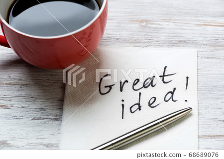 Romantic message written on napkin 68689076