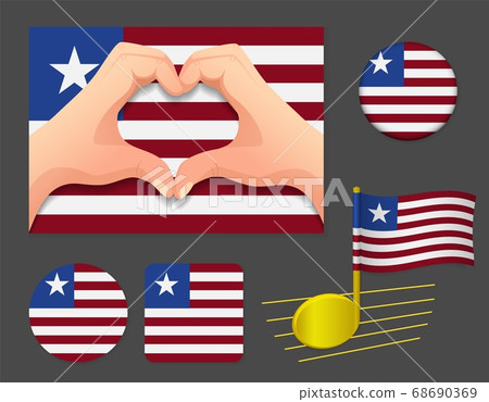 Liberia flag icon 68690369