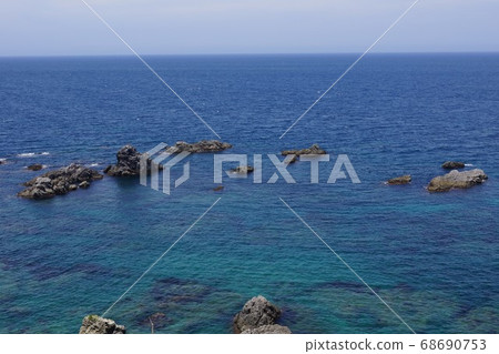 Rock formation on Aomijima, Nagato City, Yamaguchi Prefecture Rock formation on Aomijima, Nagato City, Yamaguchi Prefecture 68690753