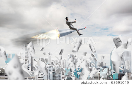 Business success and targets achievement concept. 68691049
