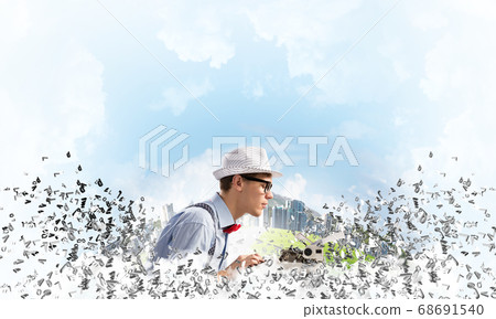 Creative inspiration of young writer. Creative inspiration of young writer. 68691540