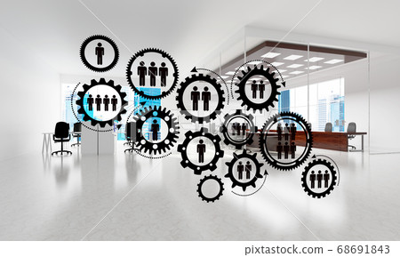 Networking and wireless connection as concept for effective modern business Networking and wireless connection as concept for effective modern business 68691843