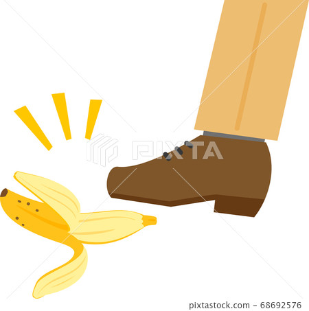 Banana skin falling at your feet 68692576