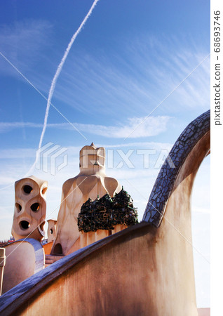 Barcelona Casa Mira rooftop sculpture Barcelona Casa Mira rooftop sculpture 68693746