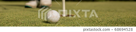 1240-240. Close-up of a golf hole 68694528