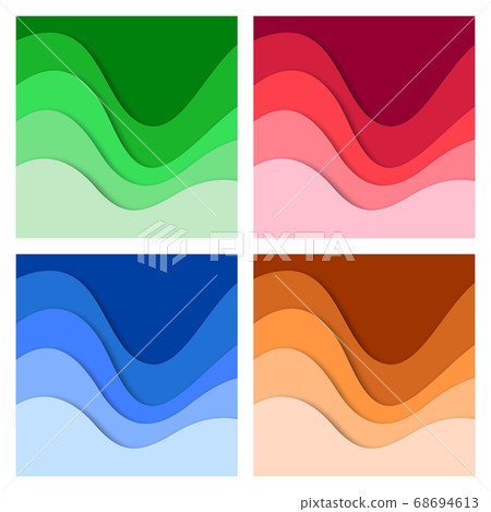 Set of 3D abstract background and paper cut shapes, vector illustration Set of 3D abstract background and paper cut shapes, vector illustration 68694613