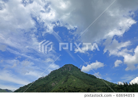 Midsummer Sky and Mt. Kamo Tadami Town, Fukushima Prefecture 68694853