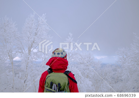 Snowy Mountains and Climbers 68696339