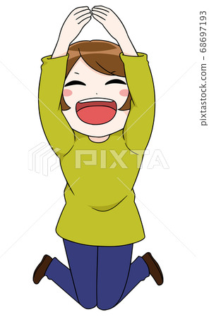 握手的微笑的婦女高 握手的微笑的婦女高 68697193