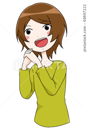 攜手微笑的女人 68697222