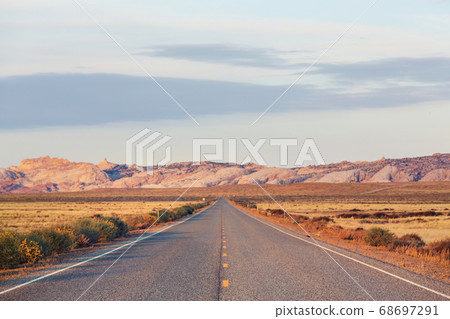 Road in prairie Road in prairie 68697291