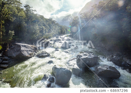 New Zealand river New Zealand river 68697296