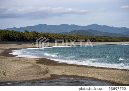 Kaifu surfing beach in Kaiyo-cho, Kaifu-gun, Shikoku 68697760