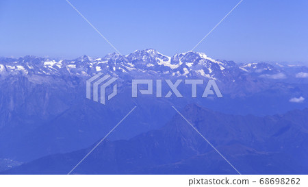 The view from the airplane window on a picturesque The view from the airplane window on a picturesque 68698262