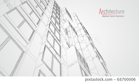 Architecture line background. Building... - Stock Illustration ...