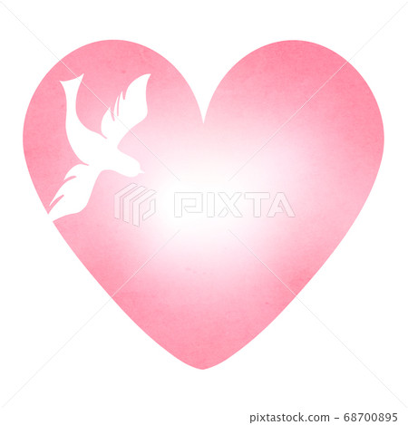 Background material designed with a motif of birds and hearts Background material designed with a motif of birds and hearts 68700895