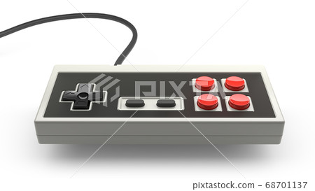 Retro computer gaming controller joystick on a - Stock Illustration ...