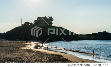 Hachinohe City, Aomori Prefecture Kabushima Beach and Sunset 68701533