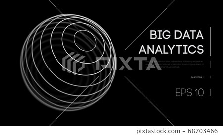 Big Data Analytics sphere black background.... - Stock Illustration  [68703466] - PIXTA