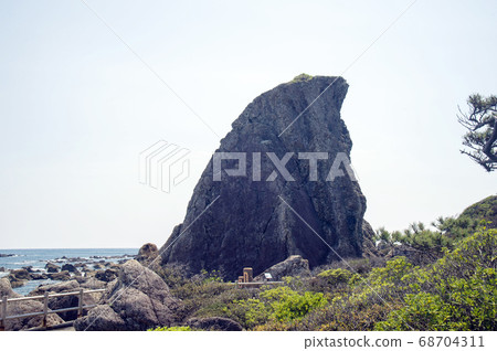 高知縣室戶市室戶市三崎鎮礁長廊上的四國江越岩石 68704311