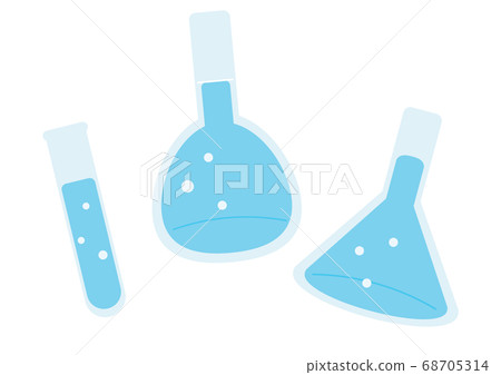 Illustration set of laboratory equipment test tube, volumetric flask, Erlenmeyer flask Illustration set of laboratory equipment test tube, volumetric flask, Erlenmeyer flask 68705314