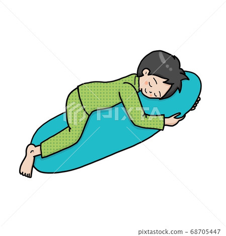 A man sleeping on a pillow A man sleeping on a pillow 68705447