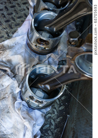 Piston from a gas-powered diesel generator set. 68705693