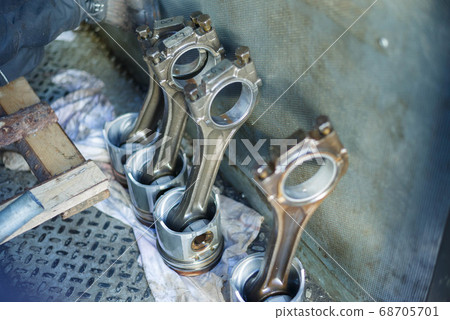 Piston from a gas-powered diesel generator set. 68705701