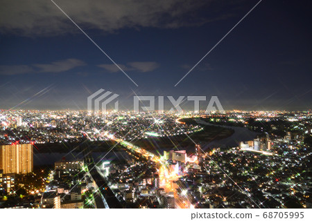 Night view of eastern Tokyo as seen from Ichikawa I-Link Town Night view of eastern Tokyo as seen from Ichikawa I-Link Town 68705995
