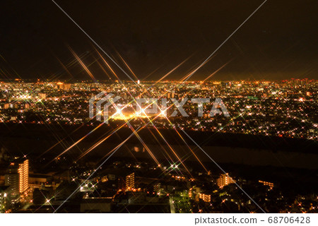 Night view of Urayasu and eastern Tokyo as seen from Ichikawa Eye Link Town Night view of Urayasu and eastern Tokyo as seen from Ichikawa Eye Link Town 68706428