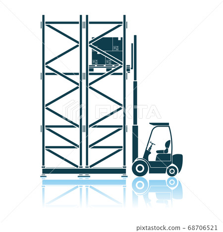 Warehouse Forklift Icon 68706521