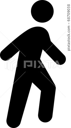 Walking person pictogram Walking person pictogram 68709038