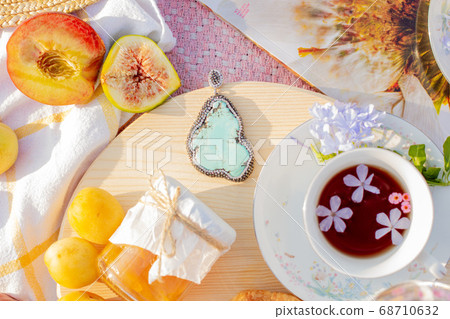 A picnic at dawn in gentle colors. A picnic at dawn in gentle colors. 68710632