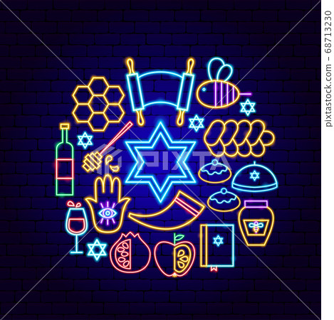 Shana Tova Neon Concept Shana Tova Neon Concept 68713230