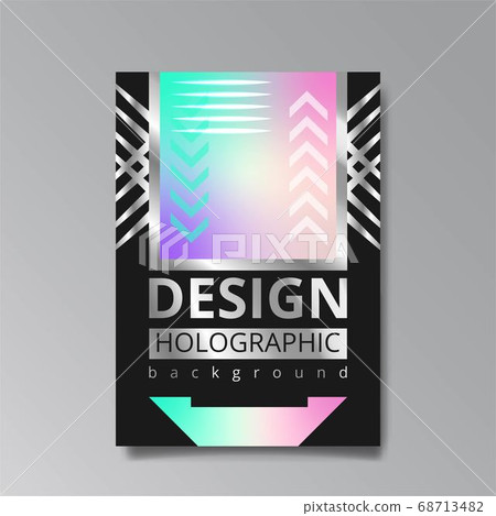 Holographic abstract page template, retro wave Holographic abstract page template, retro wave 68713482