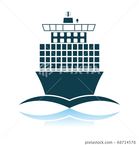 Container Ship Icon Front View Container Ship Icon Front View 68714578