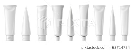 Download Realistic Tube Mockup White Plastic Tuba For Stock Illustration 68714724 Pixta