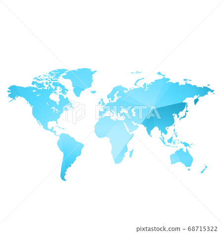 Geometric color world map map - Stock Illustration [68715322] - PIXTA