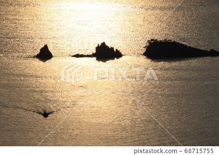 Morning sea and Hashigariwa Wakayama Japan Morning sea and Hashigariwa Wakayama Japan 68715755
