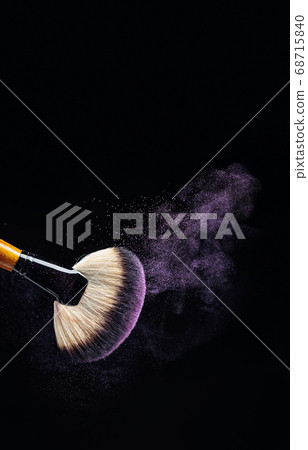 Makeup concept with a  professional makeup brush 68715840