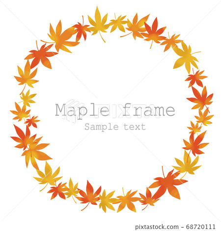 Watercolor style autumn leaves illustration 68720111
