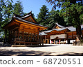 People visiting the Kagura and Worship Halls of Hotaka Shrine 68720551