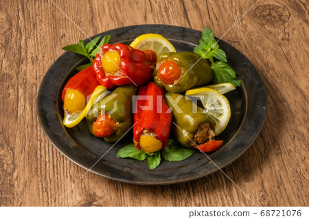 Turkish pepper stuffed dish Dolma Turkish pepper stuffed dish Dolma 68721076
