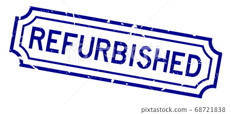 Grunge blue refurbished word rubber seal stamp on white background Grunge blue refurbished word rubber seal stamp on white background 68721838