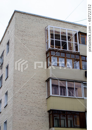 Glazing of a balcony in an apartment of a Glazing of a balcony in an apartment of a 68722352