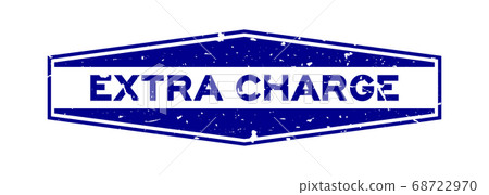 Grunge blue extra charge word hexagon rubber seal stamp on white background Grunge blue extra charge word hexagon rubber seal stamp on white background 68722970
