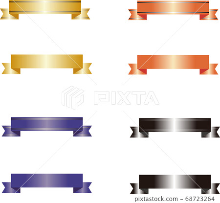 Halloween autumn gothic ribbon tape illustration material set 68723264